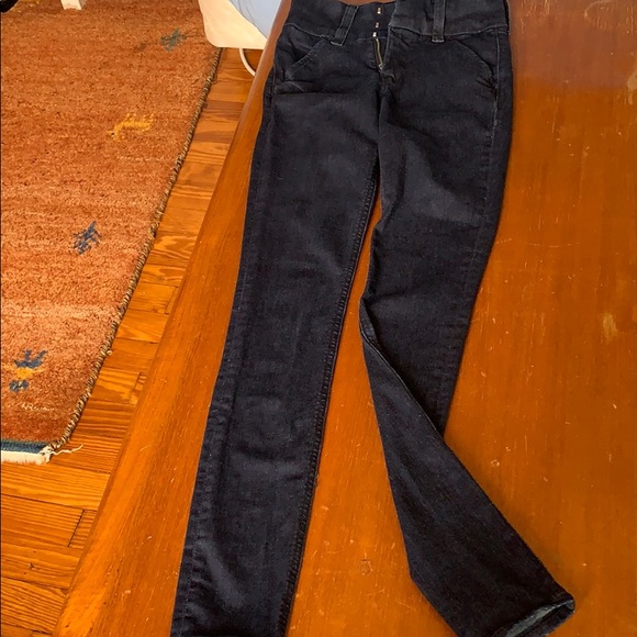 High Waisted Denim Perfect Wide Waistband leggings - Picture 5 of 8